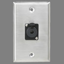 Atlas Sound SG-QTRSL-F1 Single Gang Stainless Steel Plate with (1) Female Locking TRS connector