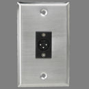 Atlas Sound SG-XLR-M1 Single Gang Stainless Steel Plate with (1) Male 3 pin XLR