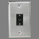 Atlas Sound SG-XLR-M2 Single Gang Stainless Steel Plate with (2) Male 3 pin XLR