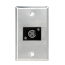 Atlas Sound SG-XLR-F1 Single Gang Stainless Steel Plate with (1) Female 3 pin XLR