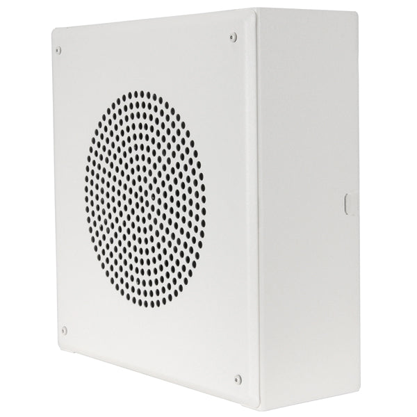 Quam SYSTEM 6VPS Surface Mount Horn Stainless Steel Speaker System, Square, White, Vandal Resistant