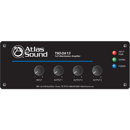 Atlas Sound TSD-DA13 1 x 3 Distribution Amplifier