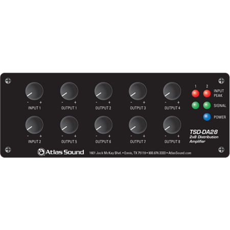 Atlas Sound TSD-DA28 2 x 8 Distribution Amplifier