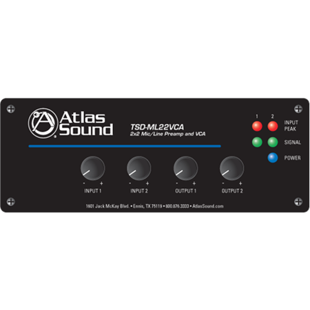 Atlas Sound TSD-ML22VCA 2 x 2 Mic/Line Preamp and VCA