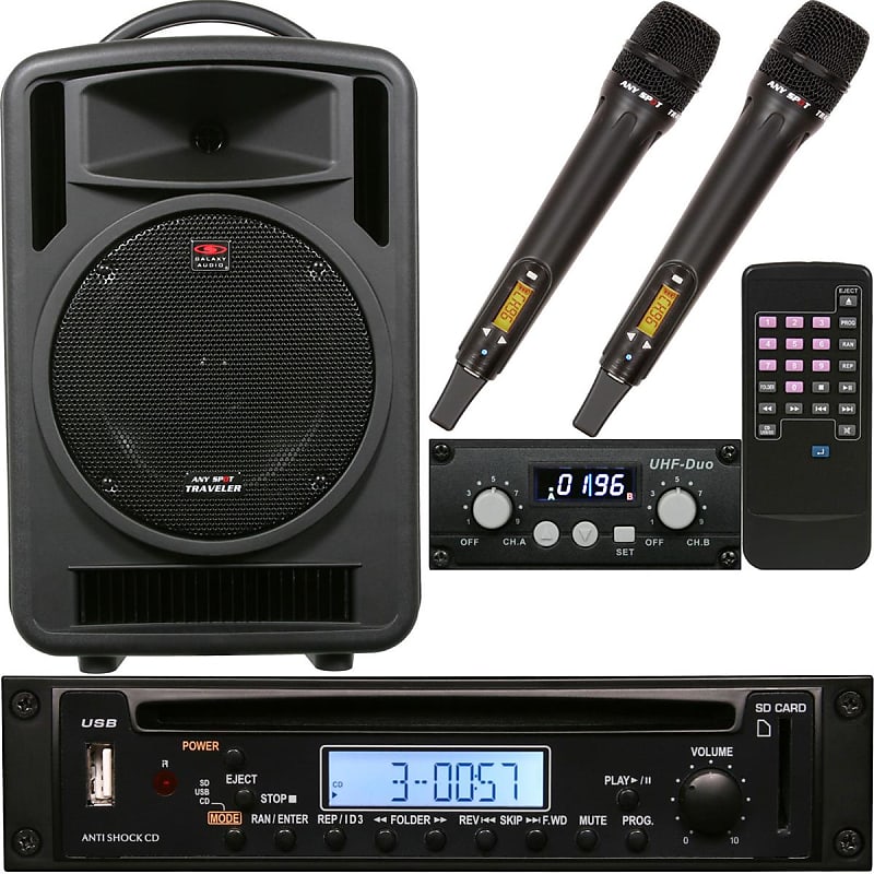 Galaxy Audio TV10-C020HH00G Traveler 10, CD Player, 2 Wireless Handheld