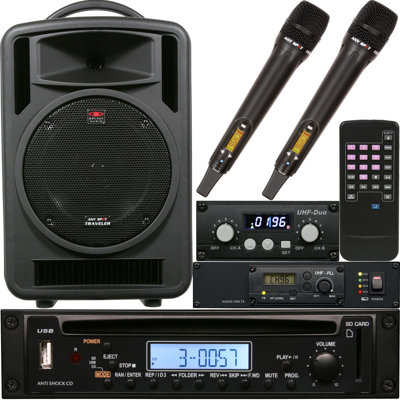 Galaxy Audio TV10-CT20HH00G Traveler 10, CD Player, Audio Link, 2 Wireless Handheld