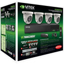 Vitek VT-TH2KT82TA-2 8 Channel 1080P 4-IN-1 (TVI/AHD/CVI/CVBS) DVR, 2TB with 4 X 2 Megapixel Turret/Ball Cameras, 2.8mm