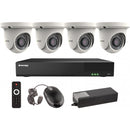 Vitek VT-TH5KT44TA 4 Channel 4-IN-1 (TVI/AHD/CVI/CVBS) DVR, 4TB with 4 x 5 Megapixel Turret/Ball Cameras, 2.8mm