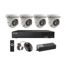 Vitek VT-TH5KT48TA-2 4 Channel 5-IN-1 (TVI/AHD/CVI/CVBS) DVR, 8TB with 4 x 5 Megapixel Turret/Ball Cameras, 2.8mm Lens