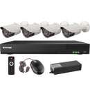Vitek VT-TH5KT820TB-2 8 Channel 4-IN-1 (TVI/AHD/CVI/CVBS) DVR, 20TB with 4 x 5 Megapixel Bullet Cameras, 2.8mm Lens