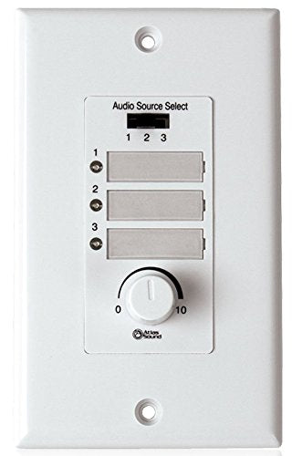 Atlas Sound WPD-RISRL Wall Plate Input Select Switch with Volume Control 10k Pot and Input Indicator