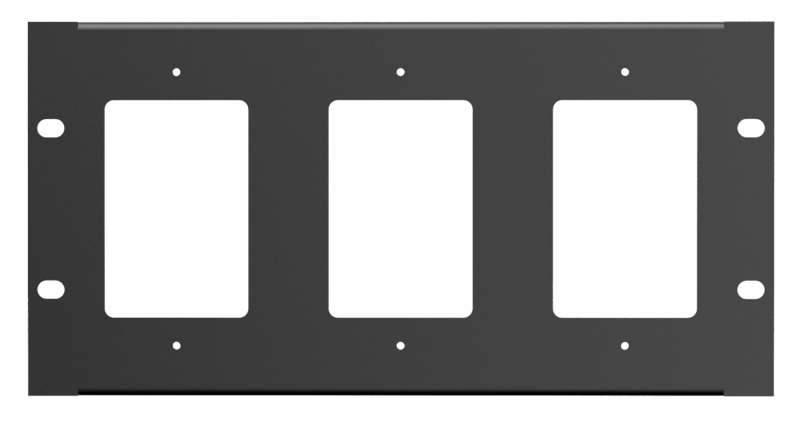Atlas Sound WPD-RP-HR Rack Mount Plate for Single Gang Wall-Plates Fits Up to 3 Wall Plates for Use with WMA-HR Racks