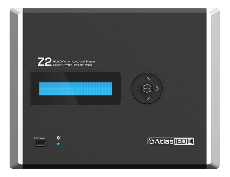 Atlas IED Z2-B 2 Zone High Definition Acoustical system (speech privacy / sound masking / paging / Music)