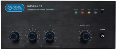 Atlas Sound AA50PHD 3-Input, 50-Watt Mixer Amplifier with Automatic System Test