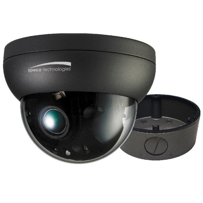 Speco HT7246T1 2MP HD-TVI IntensifierT Vandal Dome Camera, 2.8-12mm lens, Grey Housing, Included Junc Box, UL, TAA
