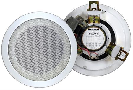 Bogen SEC4T Wide Dispersion 4 inch Ceiling Speaker, 4 Watts