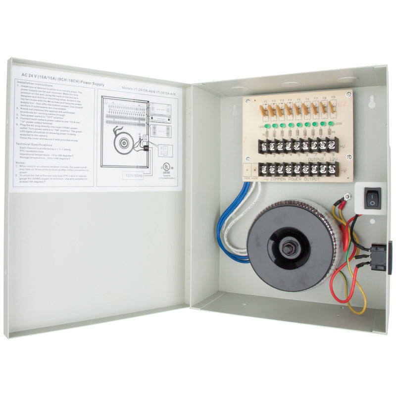 Vitek VT-2410A-A9 9 Output 24VAC Power Center – 10 AMP – UL Listed
