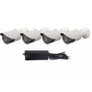 Vitek VT-THB5CKTFE-2 5 Megapixel Bullet Camera 4 Pack with 12vDC Power Supply, 2.8mm Lens