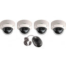 Vitek VT-THD5CKTFE-2 Transcendent TVI/AHD/CVI/CVBS 5MP Fixed Vandal Dome Camera 4 Pack