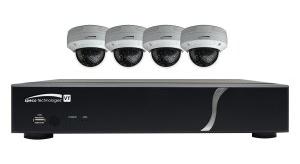 Speco ZIPT4D1 4-Channel 1080p HD-TVI DVR and Dome Camera Kit